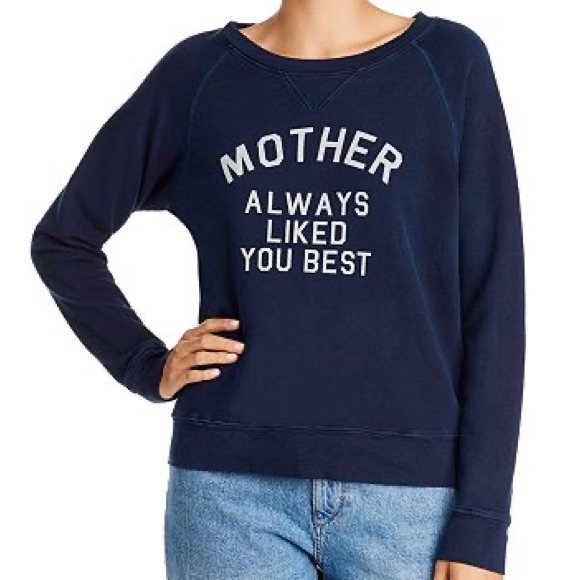 MOTHER Crewneck Demin the Drop Sweatshirt - Picture 4 of 12